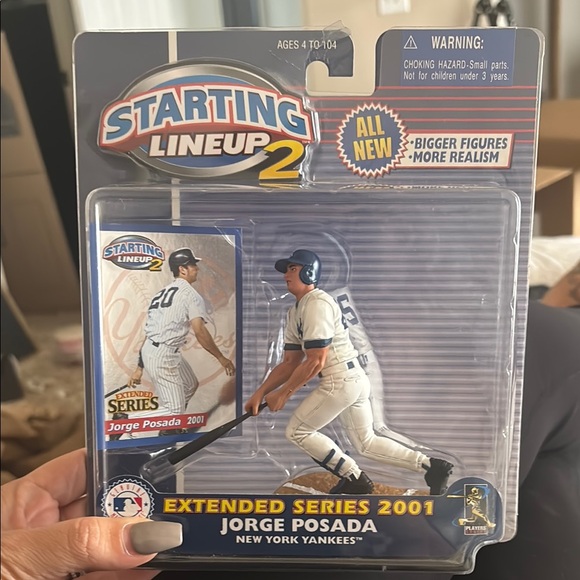 MLB Starting Lineup 2 Jorge Posada Figure - Blue and White - Picture 1 of 1